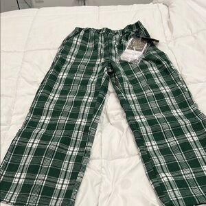 Green Plaid Maternity Pajama Pants With Socks!